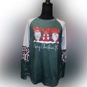 Women’s Holiday Gnome Long Sleeve Tee